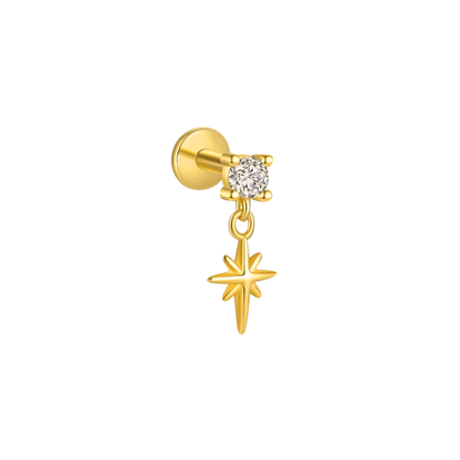 Amber helix stud