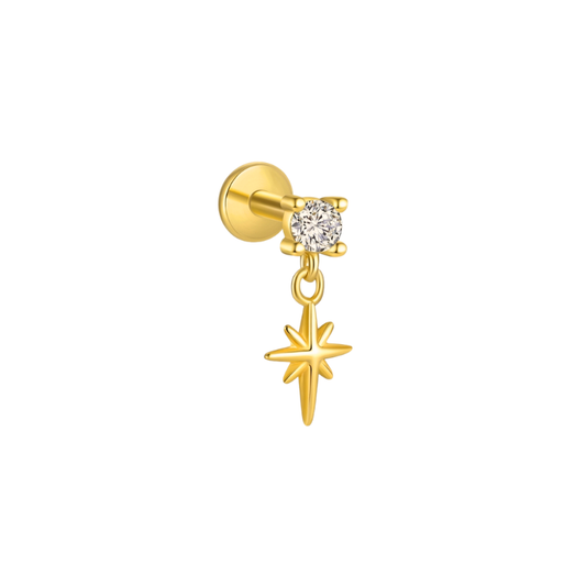 Amber helix stud