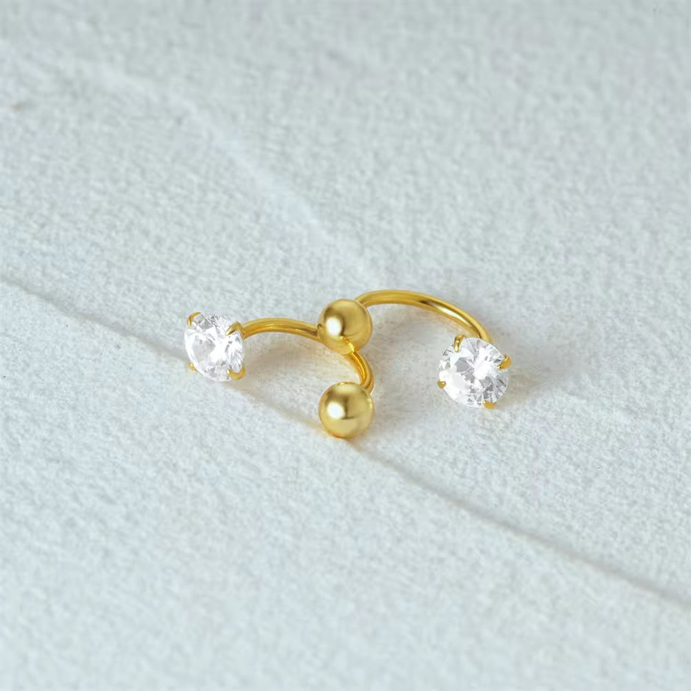 Dual helix earrings