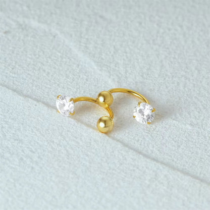 Dual helix earrings