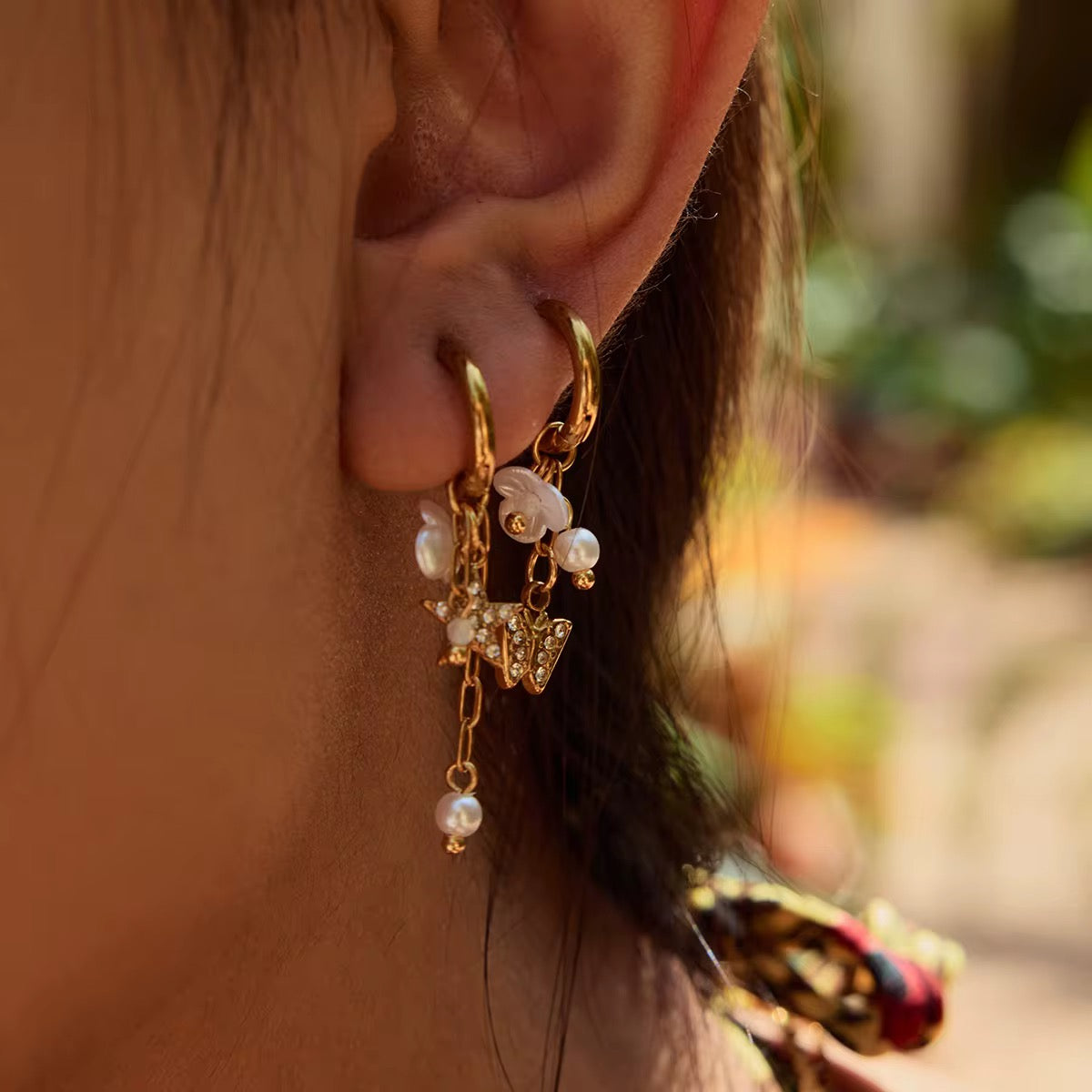 Star & butterfly earrings
