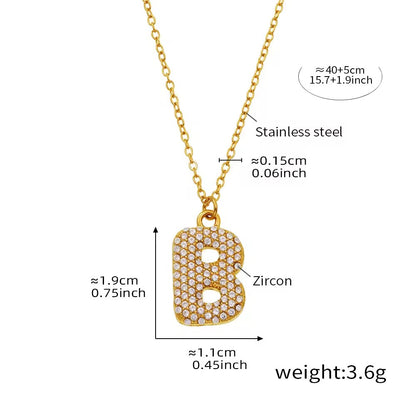 Bubble initial necklace