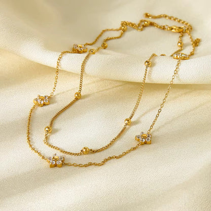 Layered primrose necklace