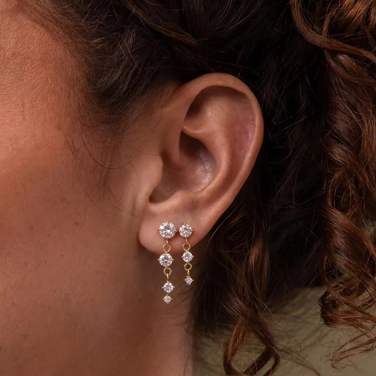 Dangler illusion earrings