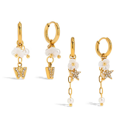 Star & butterfly earrings