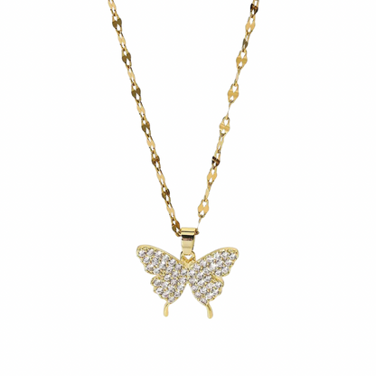 Social butterfly necklace