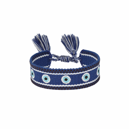 Evil eye woven bracelet