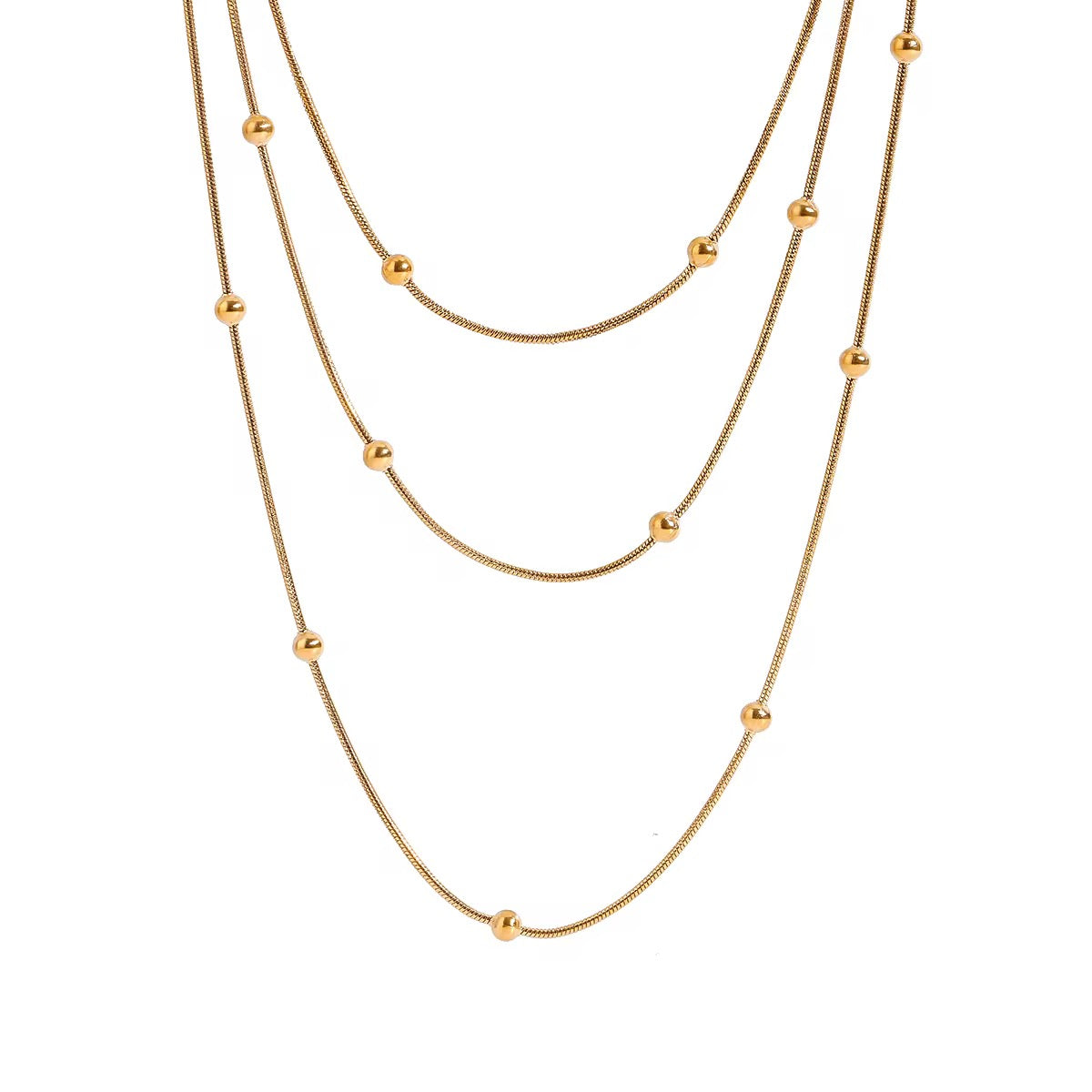 Layered beaded chain
