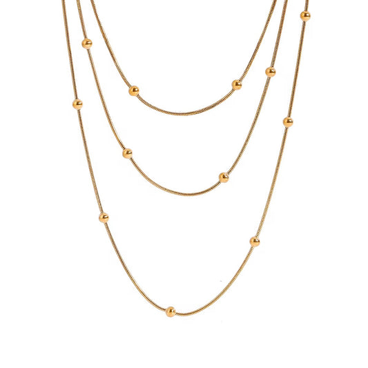 Layered beaded chain