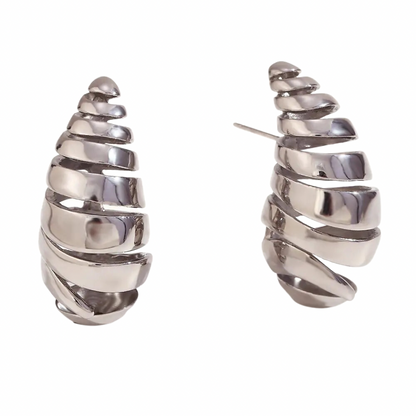 Spiral teardrop earrings