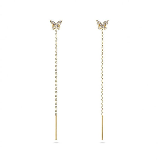 Butterfly threader earrings