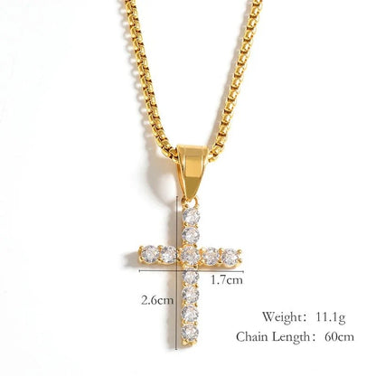 Religious cross necklace