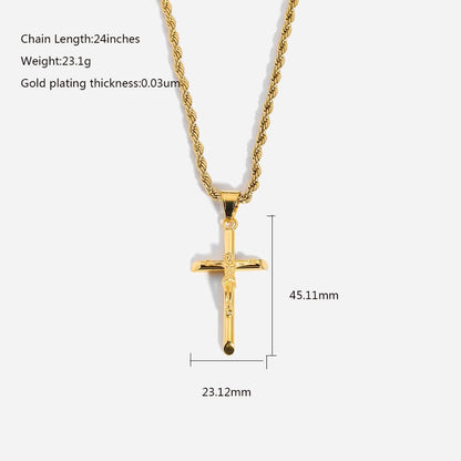 Catholic jesus cross necklace