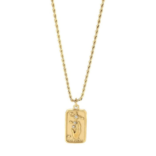 The stars tarot card necklace