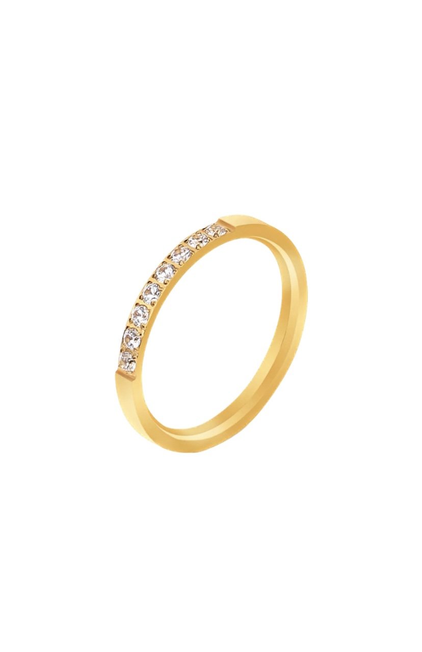 Diamond line ring