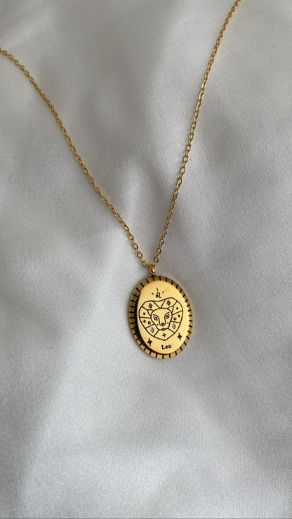 Zodiac leo necklace