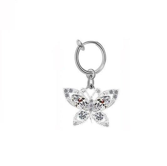 Butterfly faux belly ring